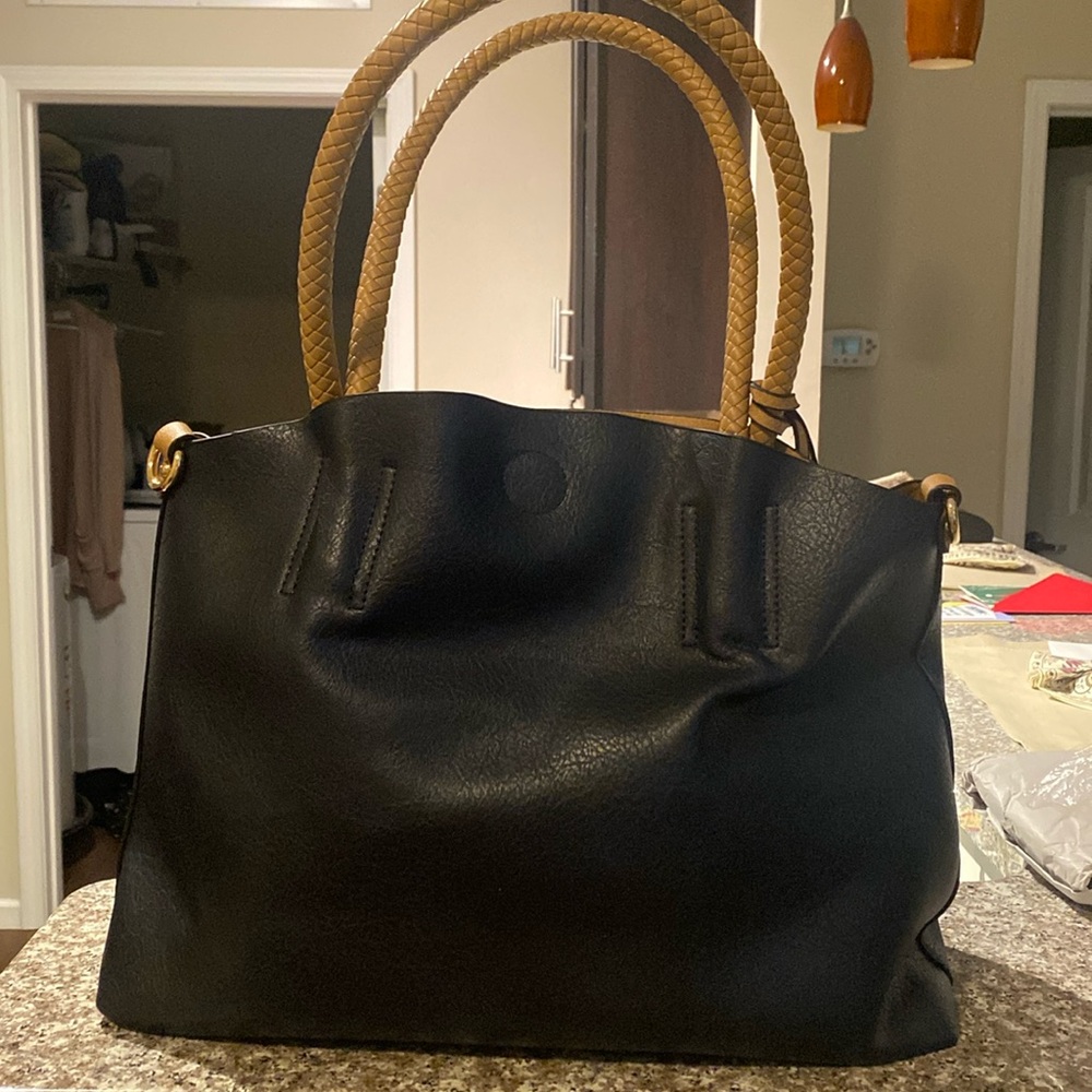 Black Leather Handbag- Gently Used!